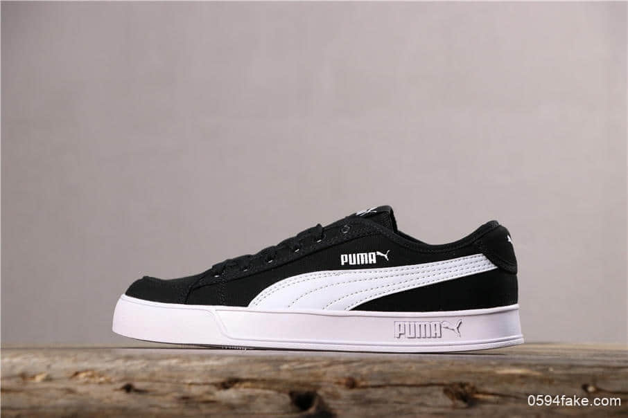 puma smash v2 vulc cv彪马开口笑帆布鞋黑白公司级真标带半码 货号