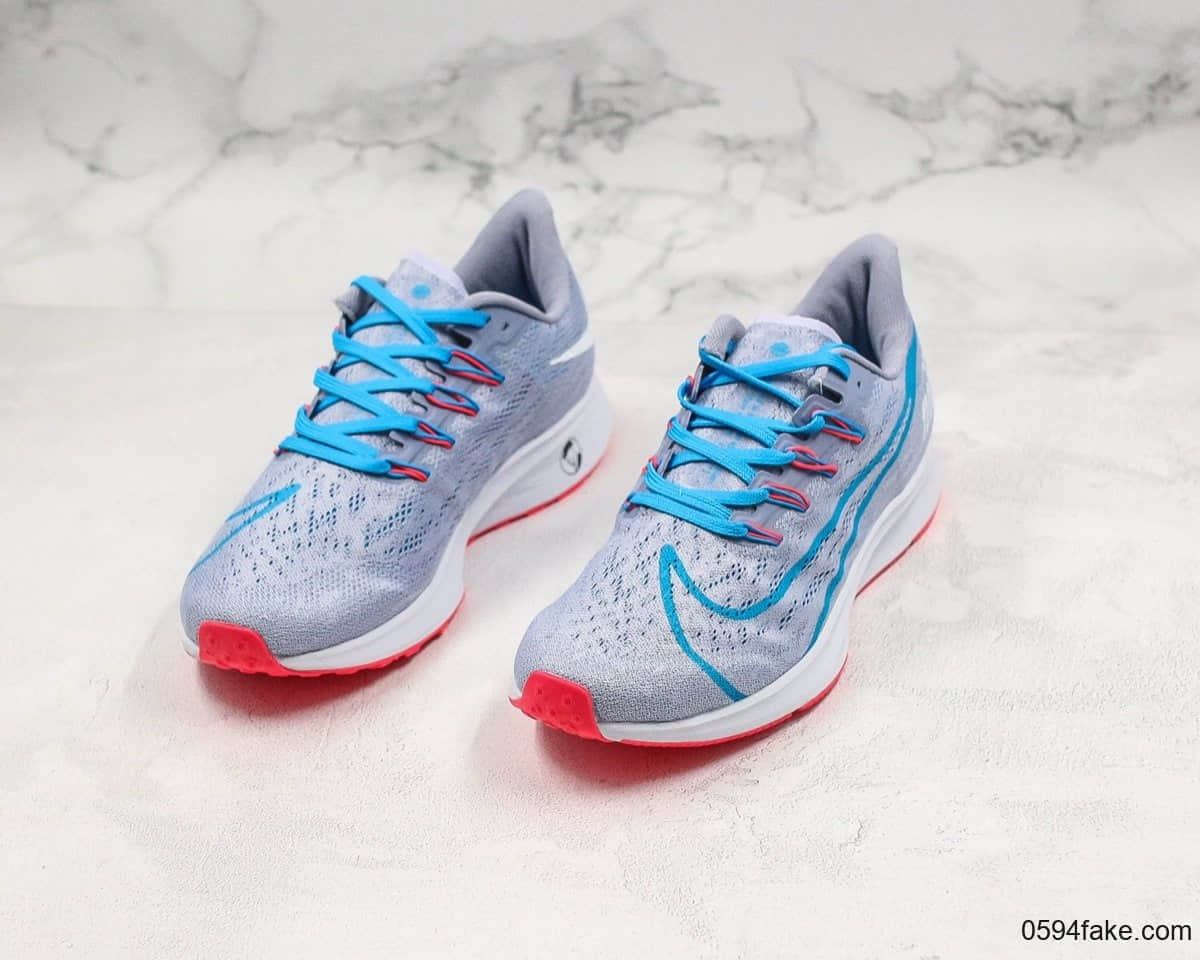 耐克nikeairzoompegasus36jdi登月36代休闲跑步鞋灰蓝色真标带半码