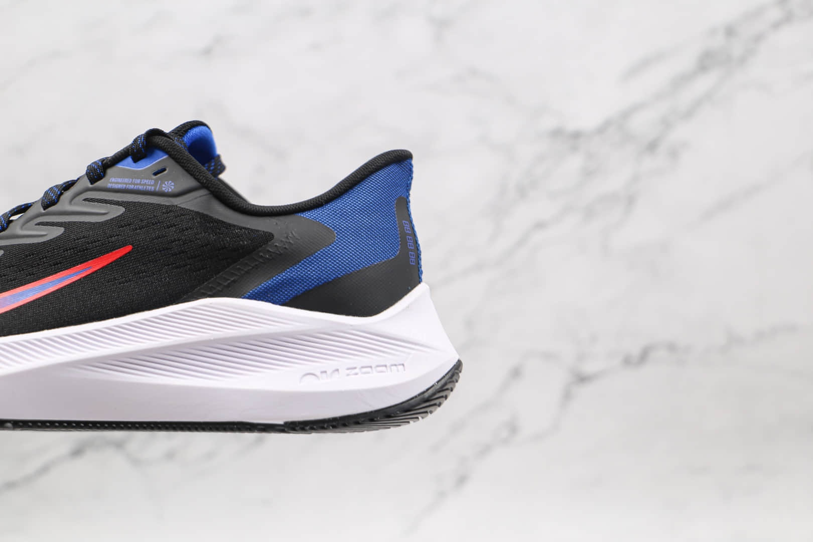 耐克nikeairzoompegasus7x纯原版本登月7代黑蓝红色马拉松跑鞋原档案
