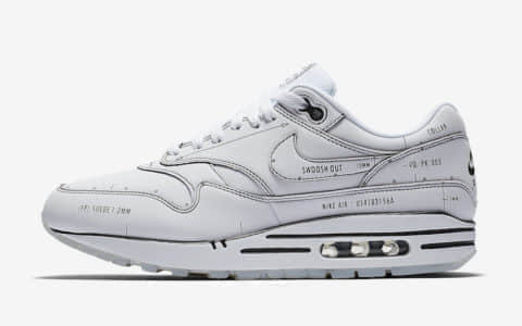 Nike Air Max 1“White Schematic”将于7月13日正式发布 还在等什么！买它！ 货号：CJ4286-100