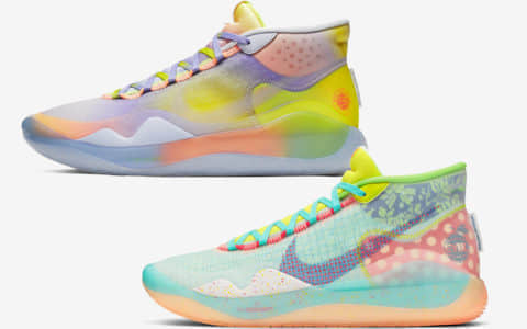 Nike KD 12“EYBL”极具梦幻感的两个配色将于7月18日发布 货号：CK1195-300、CK1201-900