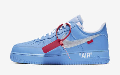 Off-White x Nike Air Force 1“MCA”让人宁静的蓝色 货号：CI1173-400