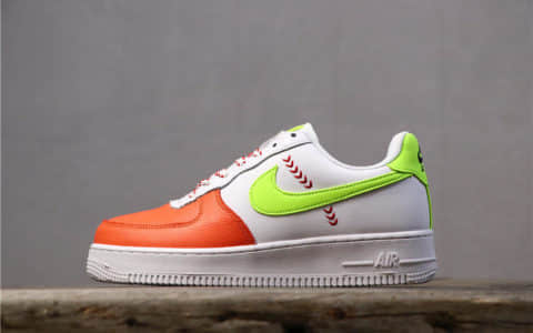 Nike Air Force 1 Low LV8 SPRB 耐克空军一号白橙荧光勾真标带半码 货号：BQ6978-100