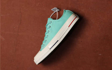 Converse Chuck 1970s Heritage 匡威低帮1970S原楦原盒绿松石蓝红条公司级高品质 货号：160495C