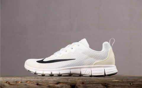 NIKE HTM2 RUN BOOST LOW TZ 耐克赤足7.0白黑真标网面运动鞋 货号：380748-178