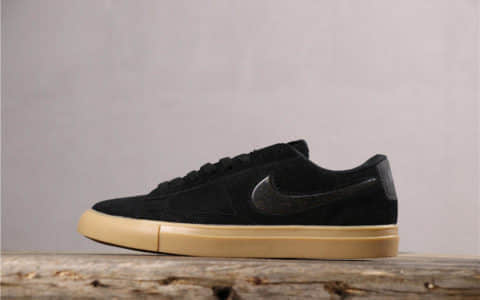 Nike Blazer Low 耐克真标高品质开拓者全黑果冻勾 货号：371760-808