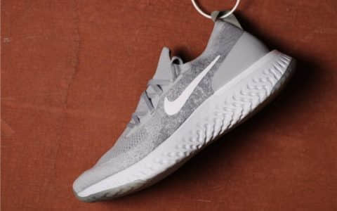 Nike Epic React Flyknit灰色 耐克瑞亚高品质真标原厂编织鞋面泡沫颗粒大底 货号：AQ0067-002