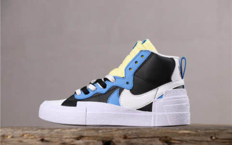 Sacai X Nike Blazer with Dunk耐克开拓者联名黑白蓝TOP版本带半码原鞋开发原厂硫化非市面冷粘版本 货号：BV0072-001