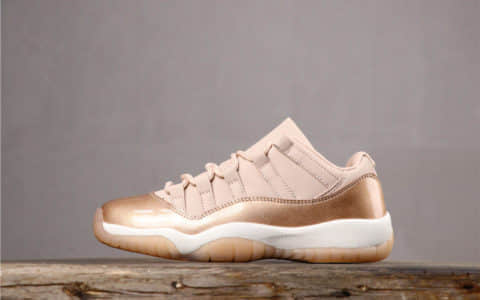 Air Jordan 11 Low GS Rose Gold乔丹11代玫瑰金配色纯原真碳版本AJ11专属女生的玫瑰金 货号：AH7860-105