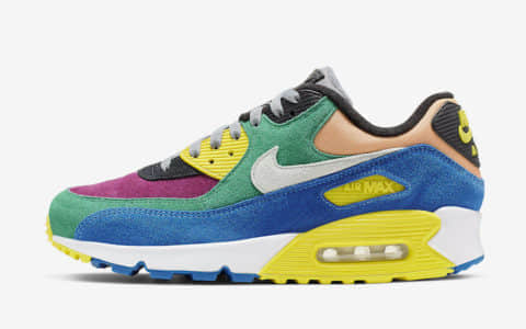 时尚大胆的撞色搭配带来强烈的视觉冲击Nike Air Max 90 QS “Viotech 2.0”即将发布 货号：CD0917-300