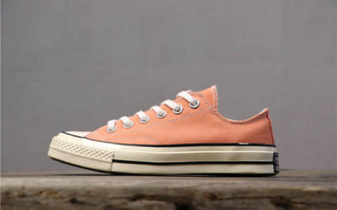 Converse All Star 1970S匡威低帮蜜桃粉公司级带半码 原楦原盒清洁做工高版本 货号：163297C