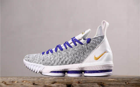 NIKE AIR ZOOM XVI耐克詹姆斯16代白紫公司级 原厂缓震科技圆棒Battleknit2.0鞋面 货号：AO2588-803