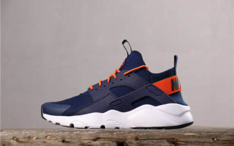 Nike Air Huarache Run Ultra耐克华莱士4代蓝橙真标带半码原档案开发 货号：847568-401