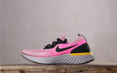 Nike Epic React Flyknit耐克瑞亚粉黑金公司级带半码 正宗泡棉底 货号：AQ0070-500