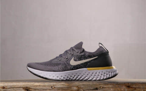 Nike Epic React Flyknit耐克瑞亚跑鞋棕黑金公司级带半码 高弹力大底原批次采购材料 货号：AQ0067-009