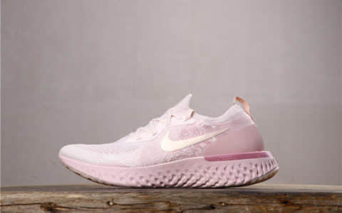 Nike Epic React Flyknit耐克瑞亚编织鞋粉色公司级带半码 中底双重校对 货号：AQ0067-600