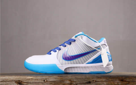 Nike Zoom Kobe IV 4 Protro Carpe Diem耐克科比4白蓝纯原真碳带半码 气垫实战篮球鞋 货号：AV6339-100