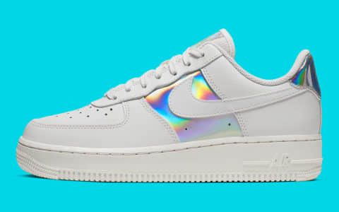 Nike Air Force 1 Low彩虹镭射低帮空军一号 幻彩视觉超高享受 货号：CJ9704-100