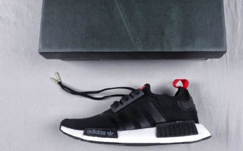 阿迪达斯Adidas NMD R1 Primeknit Triple Black顶级巴斯夫真爆真标针织联名款时尚潮流休闲运动潮鞋 货号：B42087