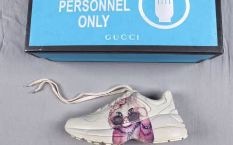 古驰Gucci Rhyton Vintage Trainer Sneaker 古驰老爹鞋3D皮革角状复古慢跑鞋