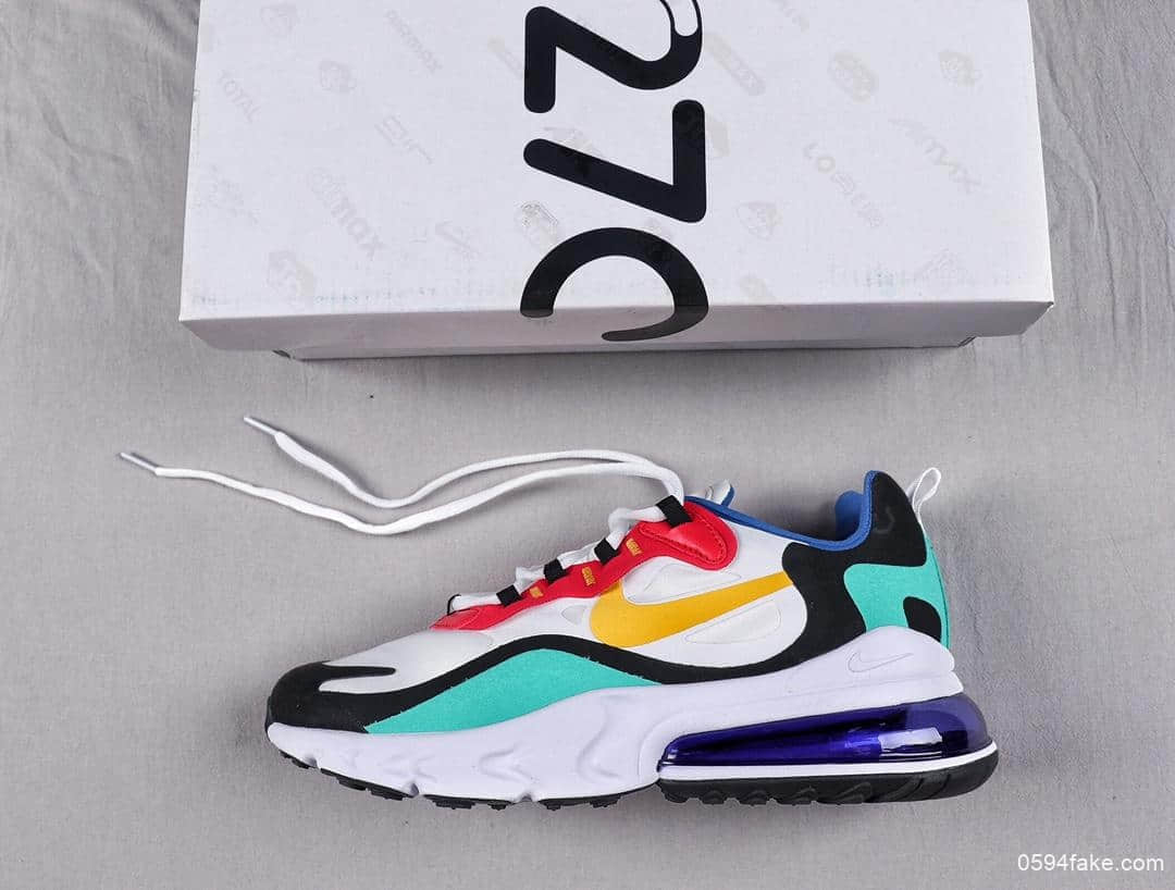 耐克Nike Air Max 270 React Bauhaus全网终端首发新款新配色真标高品质Max270气垫鞋 货号：AO4971-002