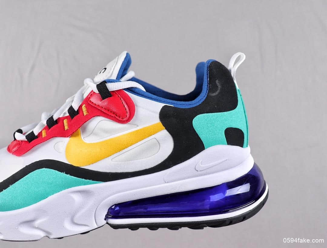 耐克Nike Air Max 270 React Bauhaus全网终端首发新款新配色真标高品质Max270气垫鞋 货号：AO4971-002