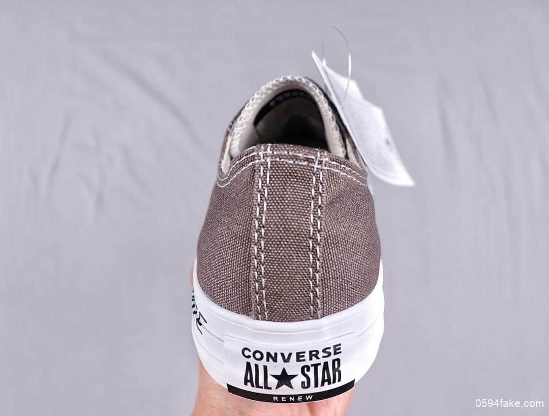 匡威Converse Chuck Taylor ALL Star真标高品质奶油环保纤维鞋面电绣眼扣 货号：164921C