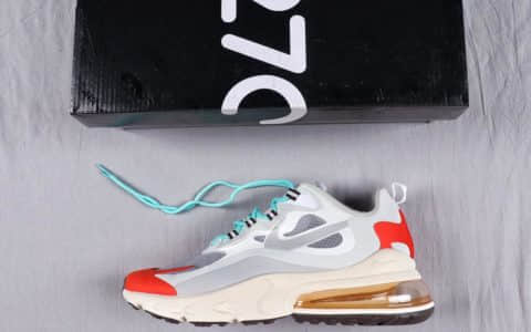 耐克Nike React Air Max 270公司级高品质混合科技后掌半气垫慢跑鞋 货号：AT6174-200