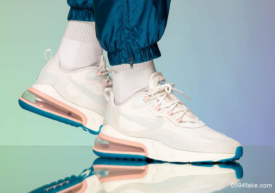 Nike Air Max 270 React“Summit White”耐克全新Max270属于夏天的配色 货号：AO4971-100