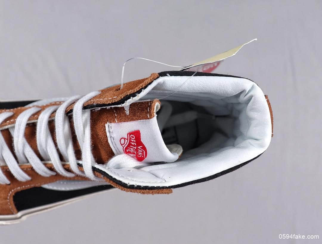 万斯Wans SK8 HI真标硫化工艺原厂DT钢印带半码安纳海姆系列复古高帮板鞋 货号：VN0A38GFUQ2