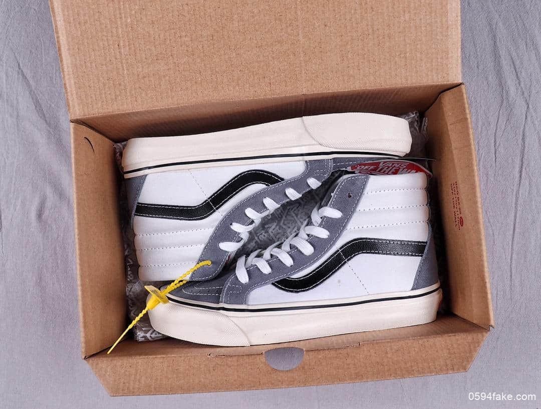 万斯Vans SK8-Hi 38 DX Anaheim真标硫化品质新安纳海姆高帮中性硫化休闲滑板鞋 货号：VN0A38GFUQ1