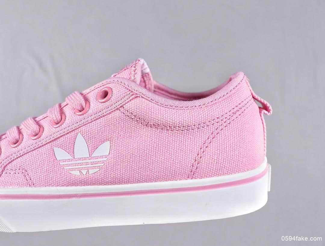 阿迪达斯Adidas Nizza-M公司级渠道订单夏季校园潮鞋元素设计粉色联名款 货号：EF1877