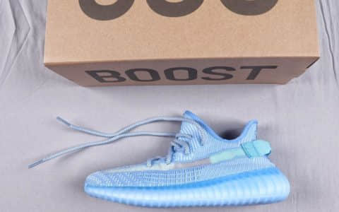 Adidas Yeezy BOOST 350 V2 Bluetr Antlia纯原版本侃爷明星同款百搭轻便爆米花中底休闲运动慢跑鞋 货号：FW9008