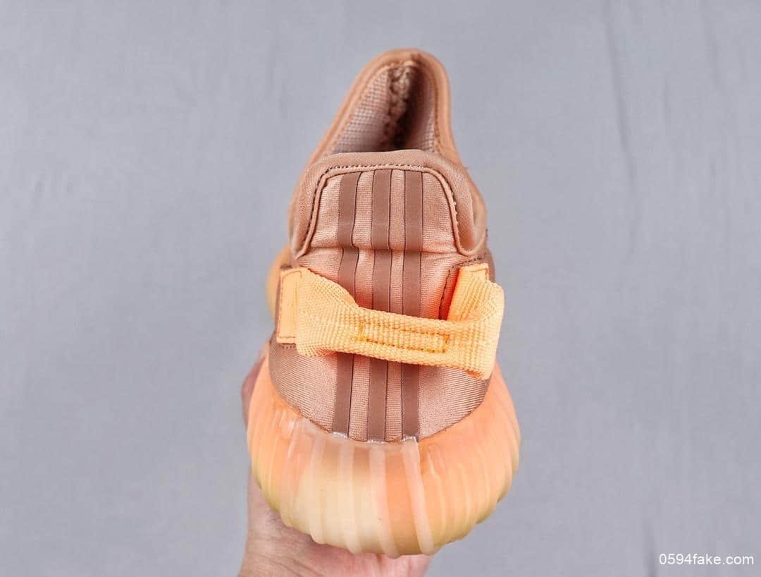 阿迪达斯Adidas Yeezy Boost 350 V2 Clay国外潮人定制款OG纯原反转美洲棕珊瑚橙巴斯夫原厂大底 货号：EG7490