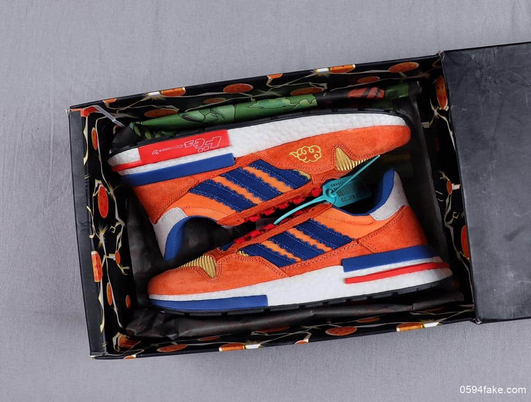 阿迪达斯Dragon Ball Z x Adidas ZX500 RM Boost SON GOKU ZX500公司级三叶草七龙珠联名款休闲鞋爆米花百搭休闲复古慢跑鞋 货号：D97046