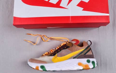 耐克UNDERCOVER x Nike Upcoming React Element 87公司级反应元素半透明系列前卫慢跑鞋水泥灰橙色正确发售版本 货号：CJ6897-113