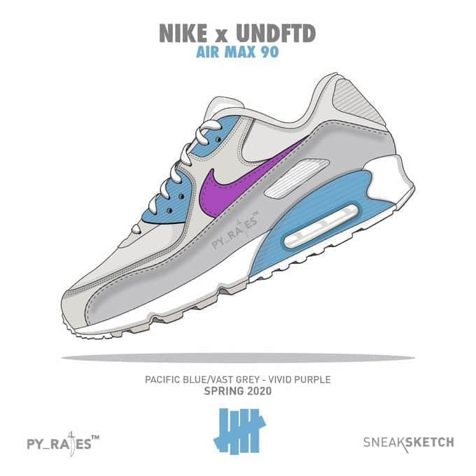 耐克全新Undefeated x Nike Air Max 90三款新配色将于2020年春季推出！