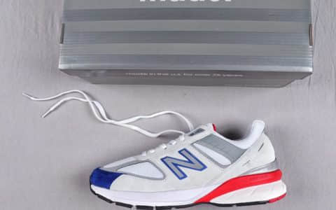 新百伦NEW BALANCE 990v5 Made in US NB美版红蓝配色3M反光设计纯原版本7层组合大底美式总统慢跑鞋 货号：M990NB5