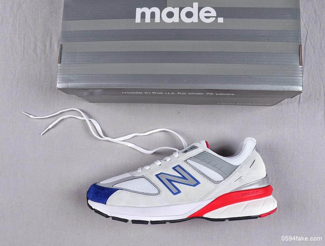 新百伦NEW BALANCE 990v5 Made in US NB美版红蓝配色3M反光设计纯原版本7层组合大底美式总统慢跑鞋 货号：M990NB5