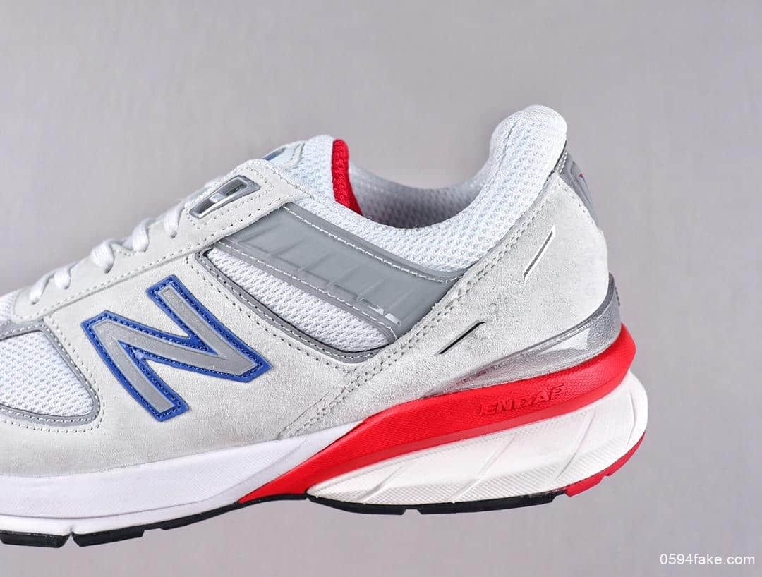 新百伦NEW BALANCE 990v5 Made in US NB美版红蓝配色3M反光设计纯原版本7层组合大底美式总统慢跑鞋 货号：M990NB5