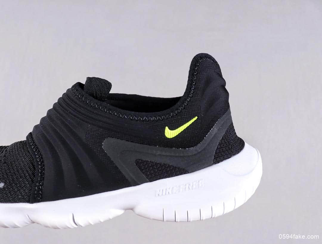 耐克Nike Free Rn Flyknit 3.0赤足轻便跑鞋功能赤足大底针织弹性原面无鞋带公司级版本 货号：AQ5707-001