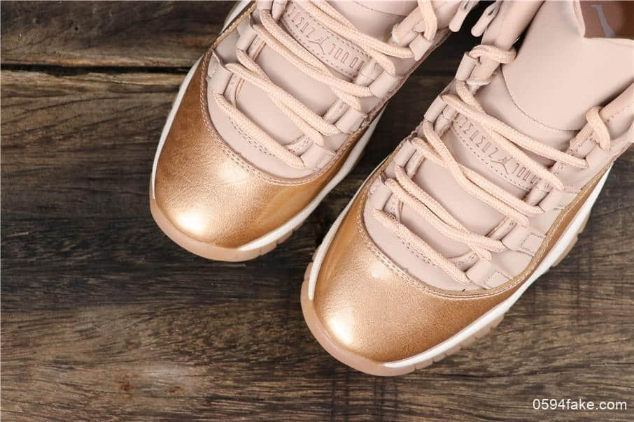 乔丹Air Jordan AJ11 Low Rose Gold玫瑰金AJ11女生专属配色低帮篮球鞋区别市面通货版本 货号：AH7860-105