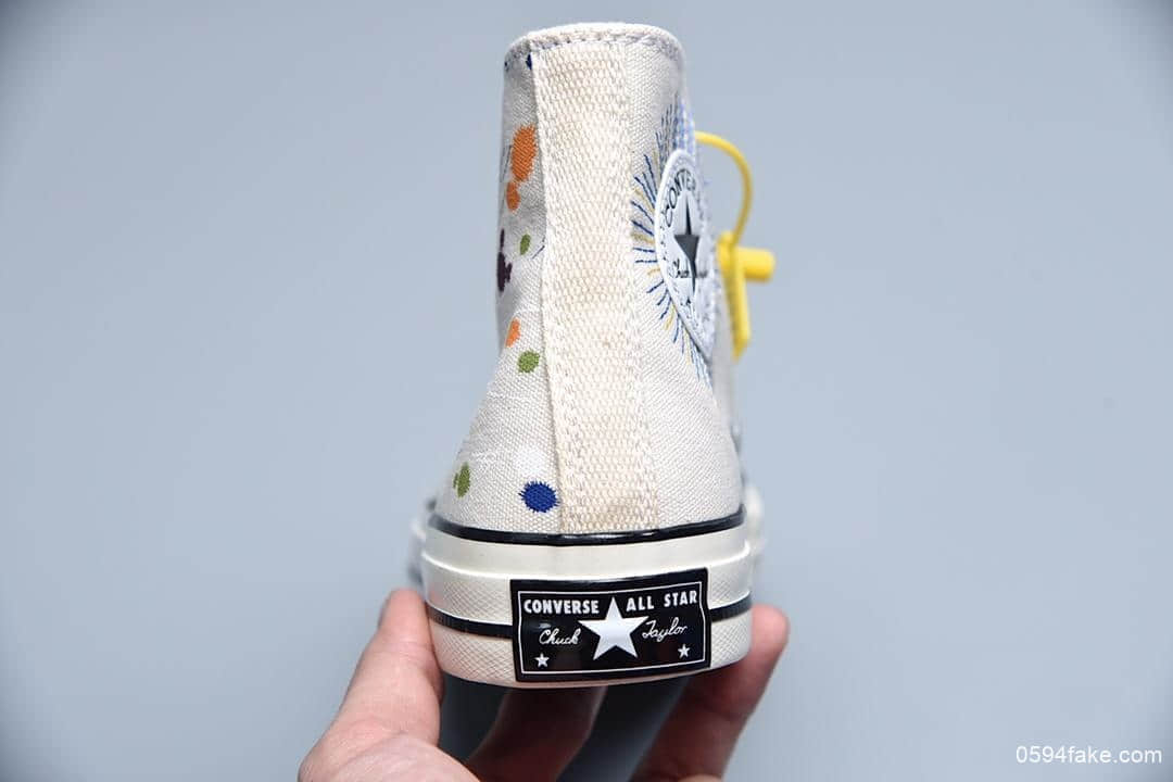 匡威Converse Chuck 70公司级真标硫化蓝底张艺兴同款高帮休闲板鞋 货号：162210C