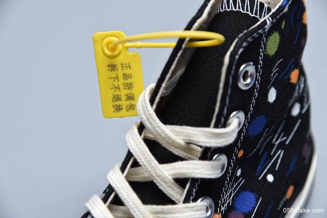 匡威Converse Chuck 70张艺兴同款涂鸦手绘公司级三星标高帮男女帆布鞋 货号：162210C