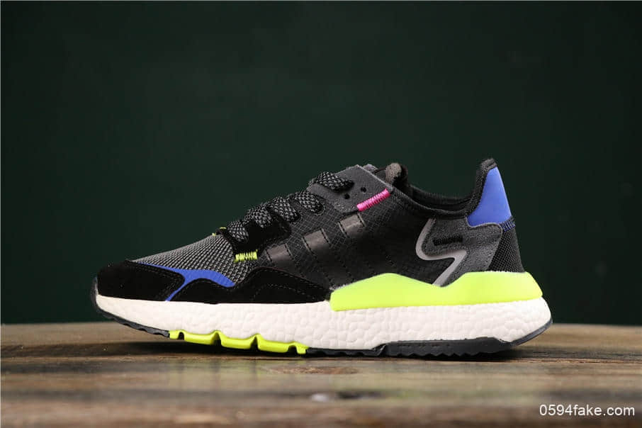 阿迪达斯Adidas Nite Jogger 2019 Boost夜行者网布搭配麂皮拼接打造鞋面真标高品质原厂大底 货号：EE9462