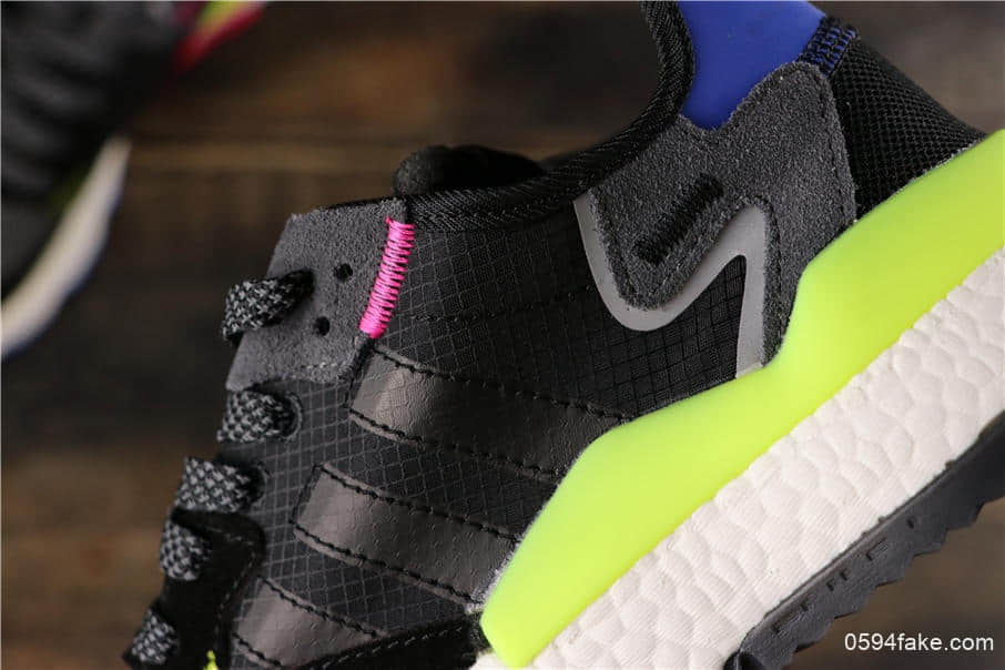 阿迪达斯Adidas Nite Jogger 2019 Boost夜行者网布搭配麂皮拼接打造鞋面真标高品质原厂大底 货号：EE9462