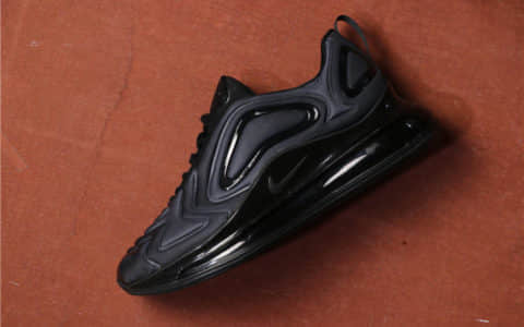 NIKE Air Max 720全黑 耐克真标高品质全掌全黑气垫缓震Max 720 货号：997202-004