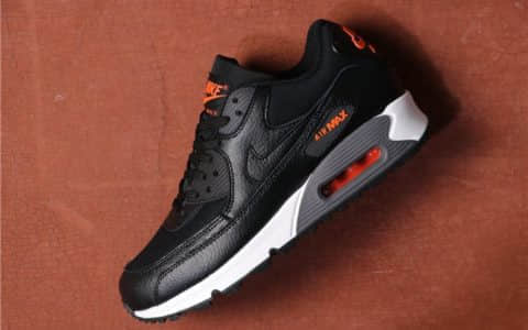 Nike Air Max 90 SE黑橙 耐克Max 90公司级高品质PU高弹大底复古运动鞋 货号：CD1526-001