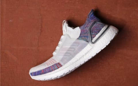 Adidas Ultra Boost 19 W阿迪达斯UB5.0白色七彩巴斯夫原厂大底原标原盒 货号：B75877