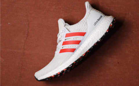 Adidas Ultra Boost 4.0阿迪达斯白红花底真标高品质UB4.0全新楦型开发 货号：DB3199